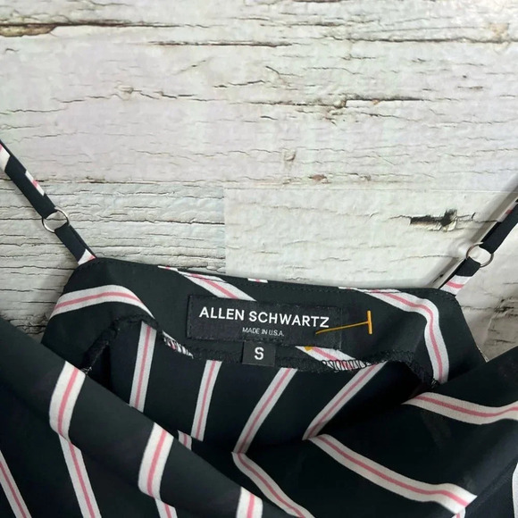 Allen schwartz  pink black blouse top size small tank - Picture 4 of 7